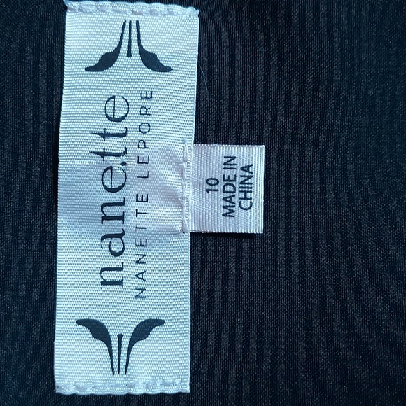 Nanette Lepore Black & Red Floral Jacquard Lace Detail Short Sleeve Dress 10 - Picture 10 of 12